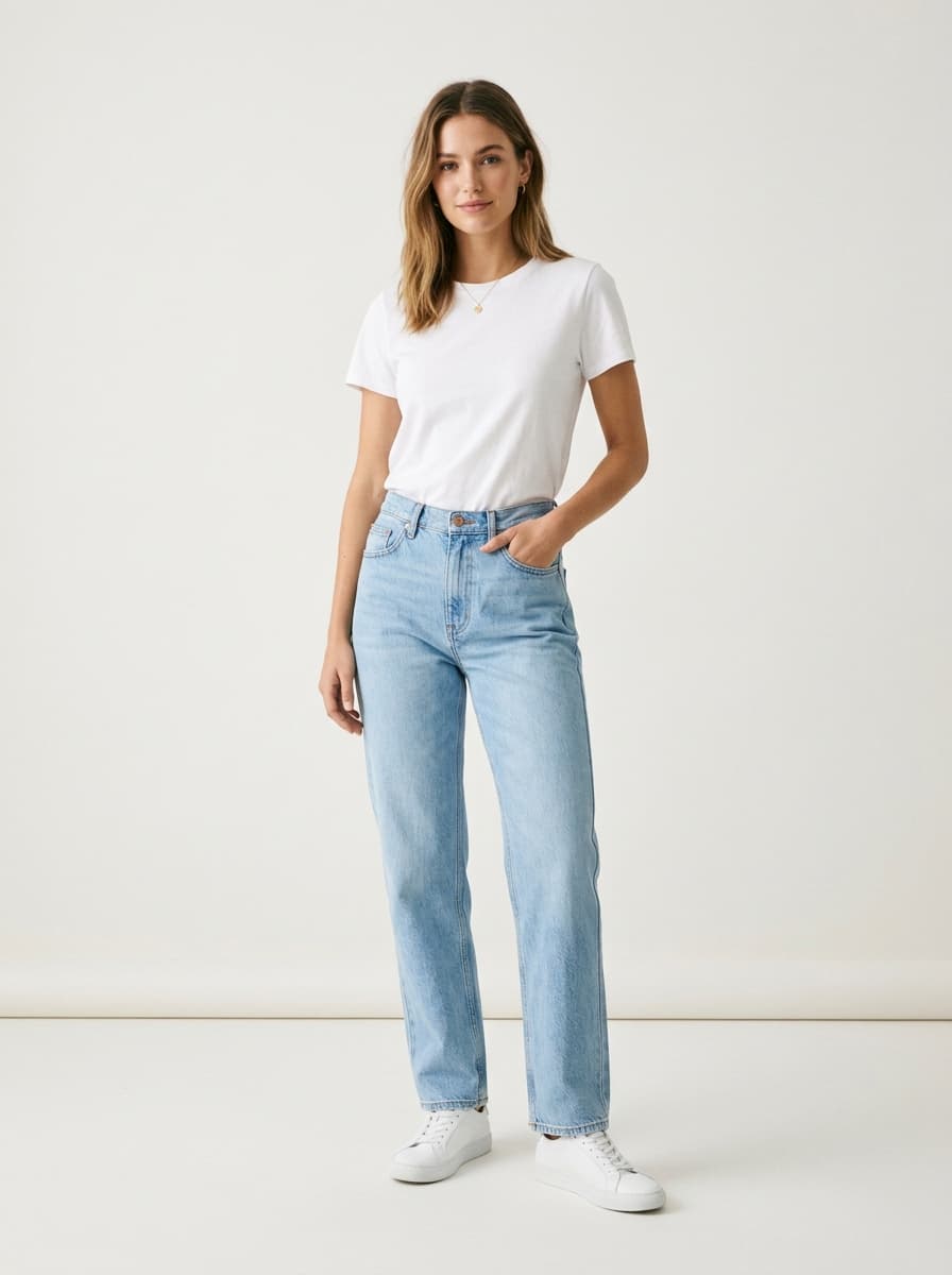 EVERYDAY RELAXED WIDE-LEG CARGO TROUSER - Light Wash